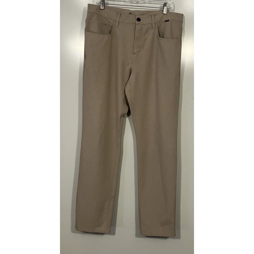 Travis Mathew Men’s Open To Close 2.0 Golf Pants 5 Pocket Beige Sz 35x32